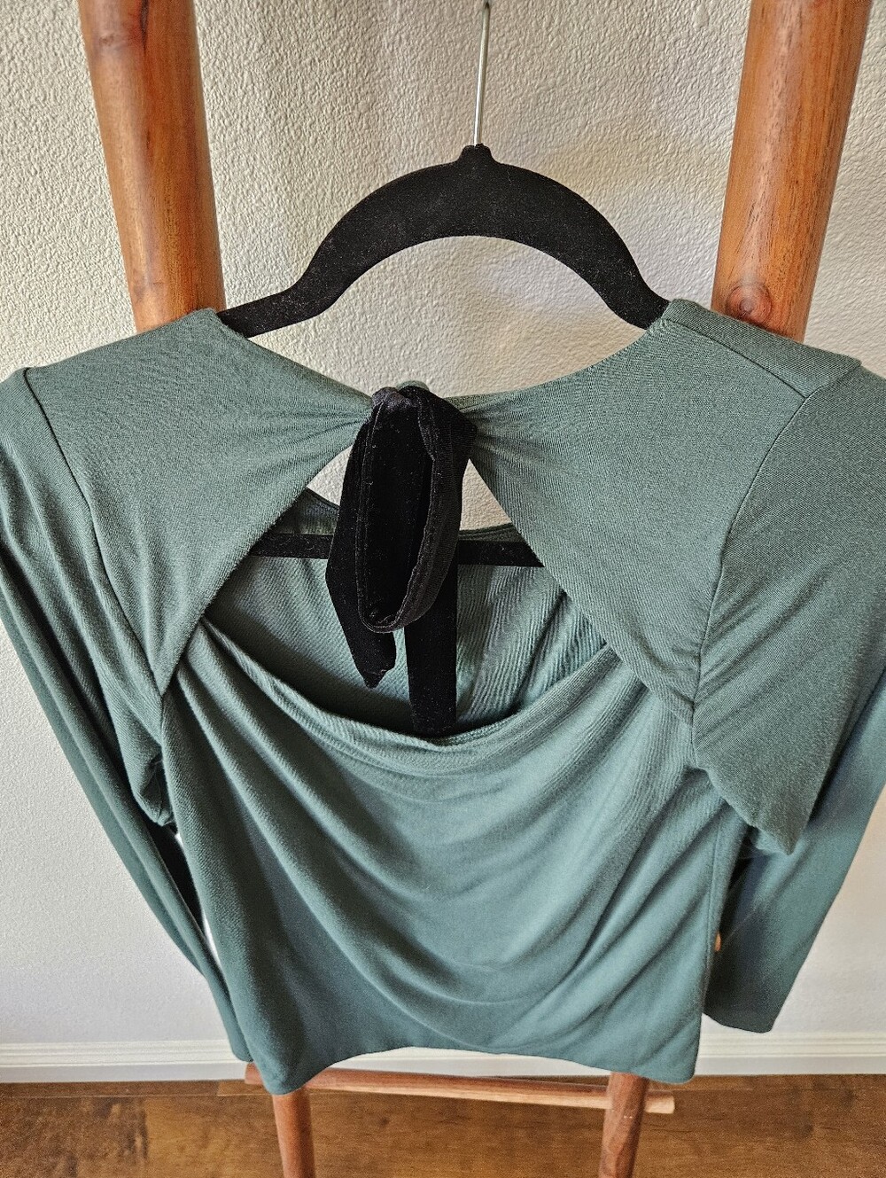 J. Crew Formknit Open back Velvet Bow Shirt - Picture 11 of 15